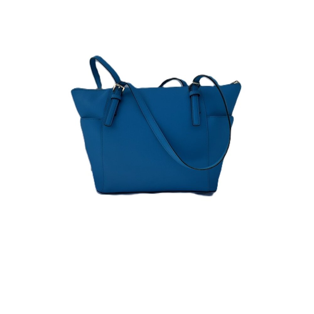 Michael Kors Blue Leather Shoulder Bag with Gold Hardware - Picture 5 of 13